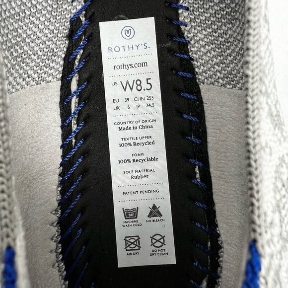 Rothy's The Loafer Ivory Grey Snake Women’s Size 8.5 - Picture 9 of 9